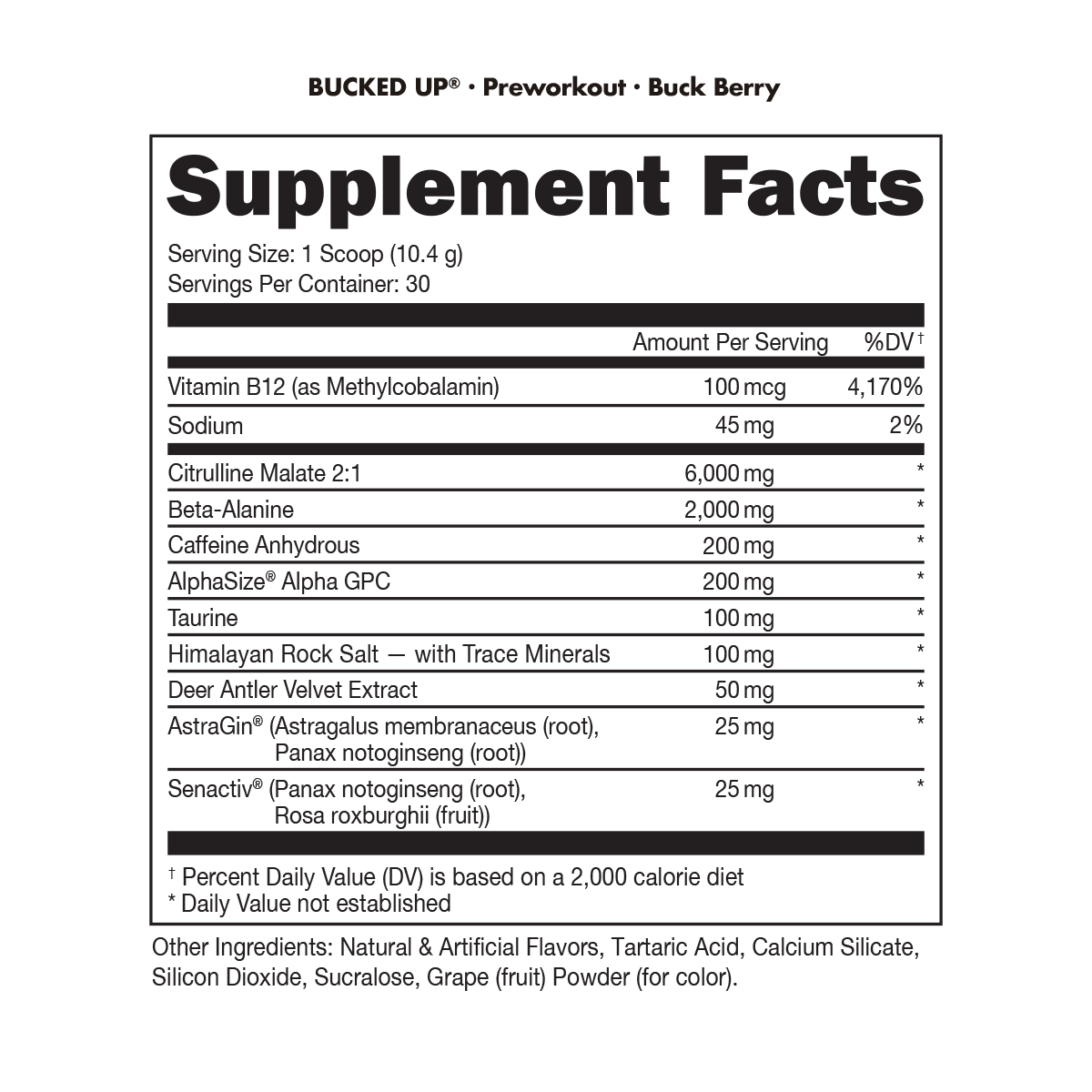 Bucked Up Pre-Workout by Bucked Up (DAS)