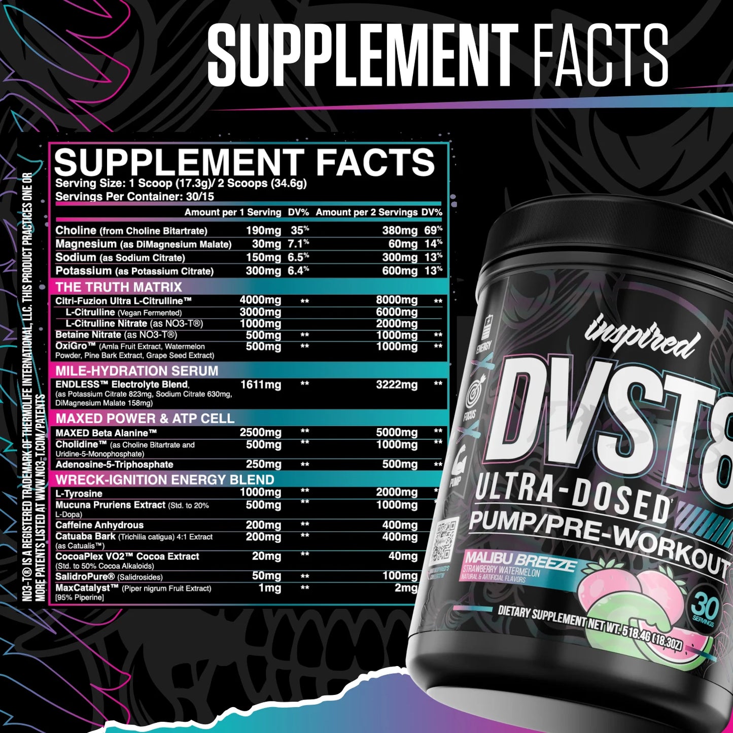 DVST8 Pre Workout by Inspired Nutra