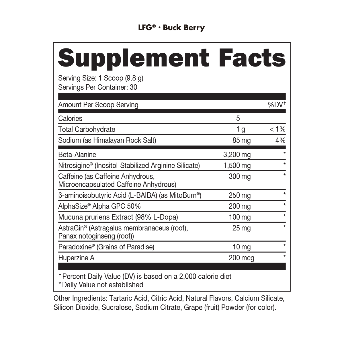 LFG Pre Workout/Fat Burner by Bucked Up