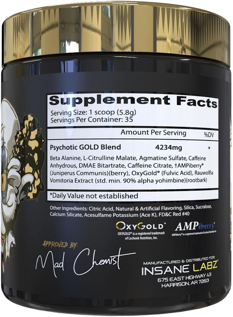 Psychotic Gold Pre-Workout by Insane Labz