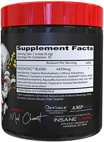 Psychotic Pre-Workout by Insane Labz