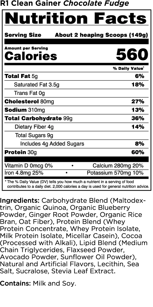 R1 Clean Gainer by Rule One