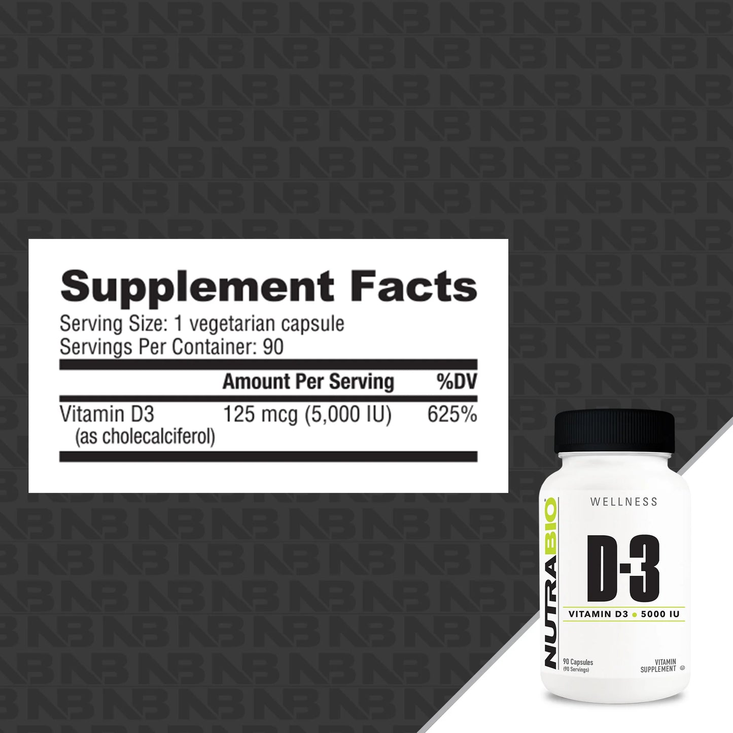Vitamin D-3 (5000 IU) by Nutrabio