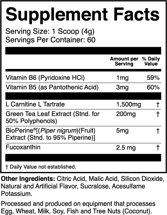 L-Carnitine w/ Fucoxanthin by 1st Phorm