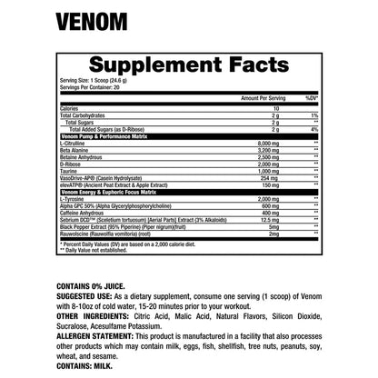 VENOM Pre-Workout by Dragon Pharma